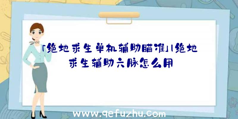 「绝地求生单机辅助瞄准」|绝地求生辅助六脉怎么用